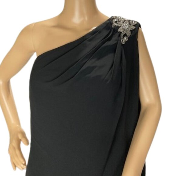 Bellissima Embroidered One Shoulder Cocktail Dress - Picture 2 of 10